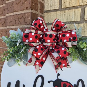 Front Door Decor | Ladybug | Year Round Wreath | Door Hanger | Front Door Wreath | Welcome Wreath | Hanger | Door Wreath | image 6