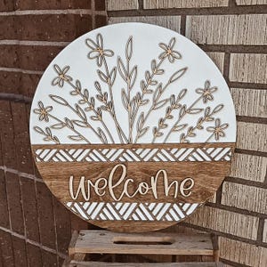 Front Door Decor Welcome Wreath Wreath Door Hanger Front Door Wreath Welcome Wreath Hanger Door Wreath Wooden Door Hanger Front Door Sign