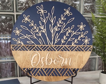 Personalized Welcome Door Hanger | Custom Family Name Sign | Last Name Door Sign | Housewarming Gift | Wedding Gift