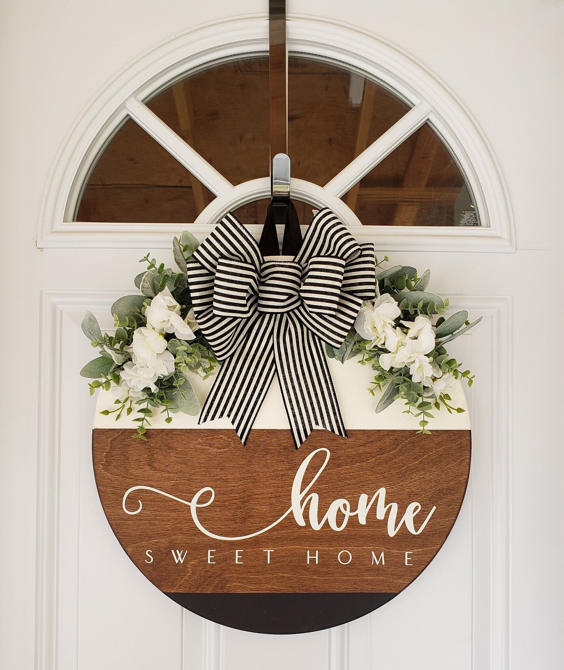 Front Door Decor  Home Sweet Home Year Round Wreath  Door Hanger   Front Door Wreath  Welcome Wreath Hanger  Door Wreath