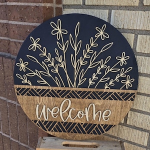 Front Door Decor Welcome Wreath Wreath Door Hanger Front Door Wreath Welcome Wreath Hanger Door Wreath Wooden Door Hanger Front Door Sign