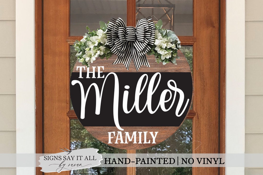 Front Door Decor | Last Name/family | Year Round Wreath | Personalized ...