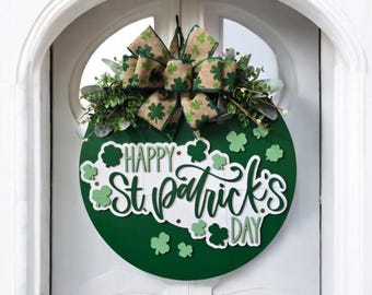 Front Door Decor | St. Patrick's Day  | Year Round Wreath | Door Hanger |  Front Door Wreath |  Welcome Wreath | Hanger | Door Wreath |
