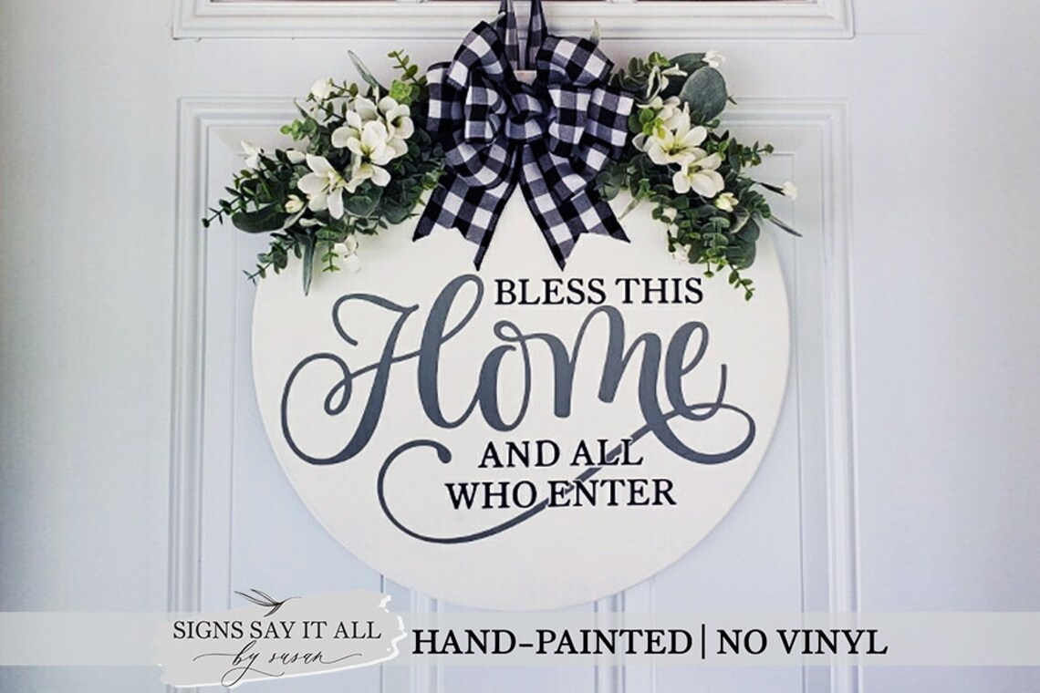 Bless This Irish Home Round Sign – Vintage Rustic Decor For Bar, Garage, Porch – Aluminum