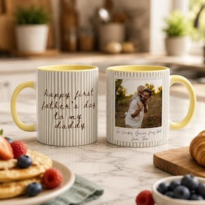 PERSONALISED First Father's Day Mug, Father's Day Gift from Child, First Father's Day Gift, Personalised Photo Mug, Custom Mug Gift for Dad image 4