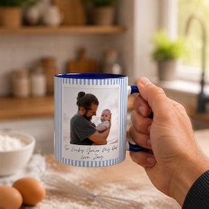 PERSONALISED First Father's Day Mug, Father's Day Gift from Child, First Father's Day Gift, Personalised Photo Mug, Custom Mug Gift for Dad image 3