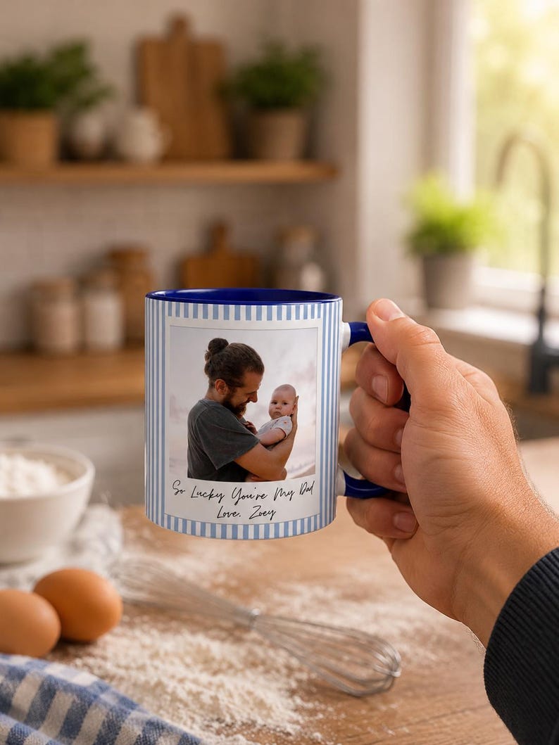 PERSONALISED First Father's Day Mug, Father's Day Gift from Child, First Father's Day Gift, Personalised Photo Mug, Custom Mug Gift for Dad image 3