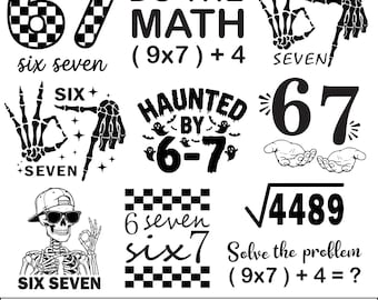 6 7 Meme Funny Hands SVG Bundle, 6 7 Meme Funny Skeleton Svg, Viral Meme Humor,67 Trend,Viral Internet Humor 67,67 Xmas,Viral 6 7 Funny Joke