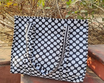 Bolso de mano acolchado artesanal / Bolso de algodón ecológico / Regalos únicos para ella