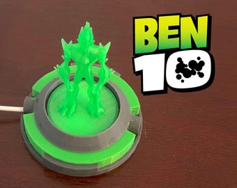 Ben 10 Swampfire-hologramfiguur - 3D-geprint buitenaards hologram - Omnitrix-lampvoetaccessoire - kinderkamerdecor - verzamelcadeau