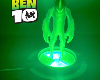 Ben 10 Heatblast Figure - 3d Printed Alien Hologram - Omnitrix Lamp Base Accessory - Kids Room Decor - Collector Gift