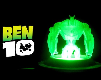 Ben 10 Armodrillo-hologramfiguur - 3D-geprint buitenaards hologram - Omnitrix-lampvoetaccessoire - kinderkamerdecoratie - verzamelcadeau