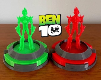 Ben 10 Swampfire Hologram Figure - 3d Printed Alien Hologram - Omnitrix Lamp Base Accessory - Kids Room Decor - Collector Gift