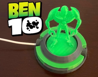 Ben 10 Loadstar-hologramfiguur - 3D-geprint buitenaards hologram - Omnitrix-lampvoetaccessoire - kinderkamerdecoratie - verzamelcadeau
