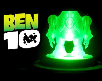 Ben 10 NRG-hologramfiguur - 3D-geprint buitenaards hologram - Omnitrix-lampvoetaccessoire - kinderkamerdecoratie - verzamelcadeau