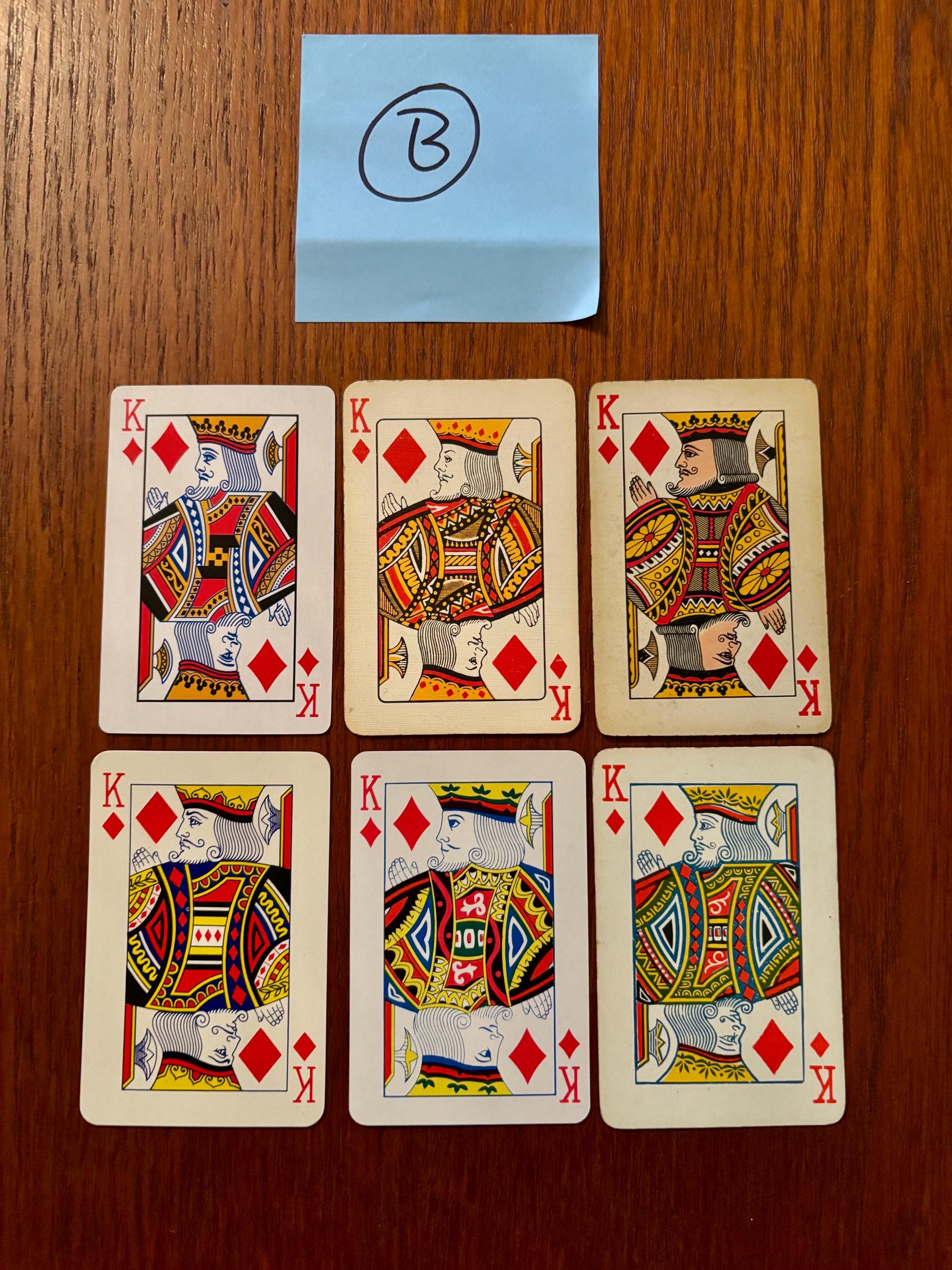6 X King of Diamonds Playing Cards | Assorted L Vintage | Single
