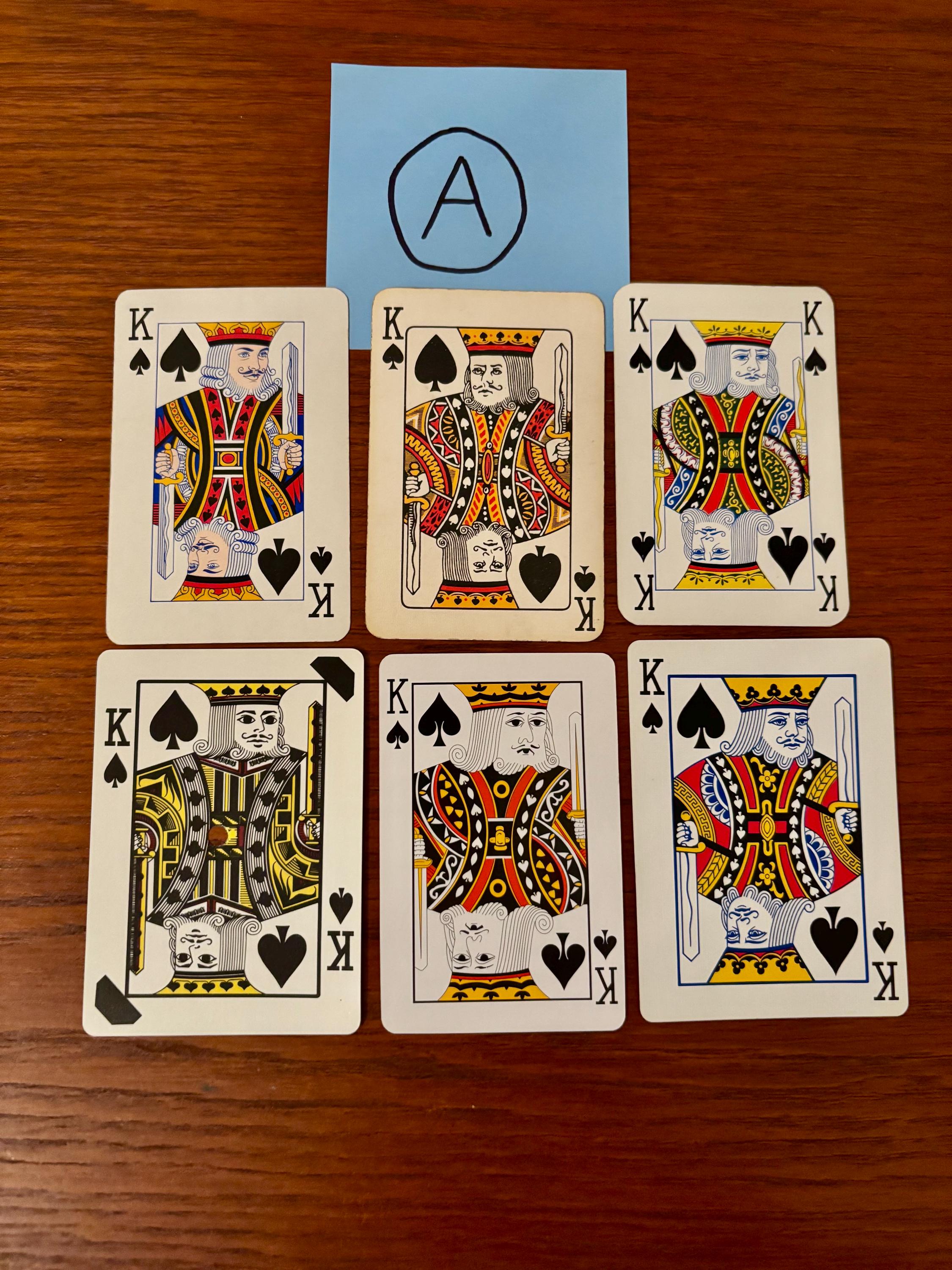 6 X King of Spades Playing Cards | Assorted L Vintage | Single