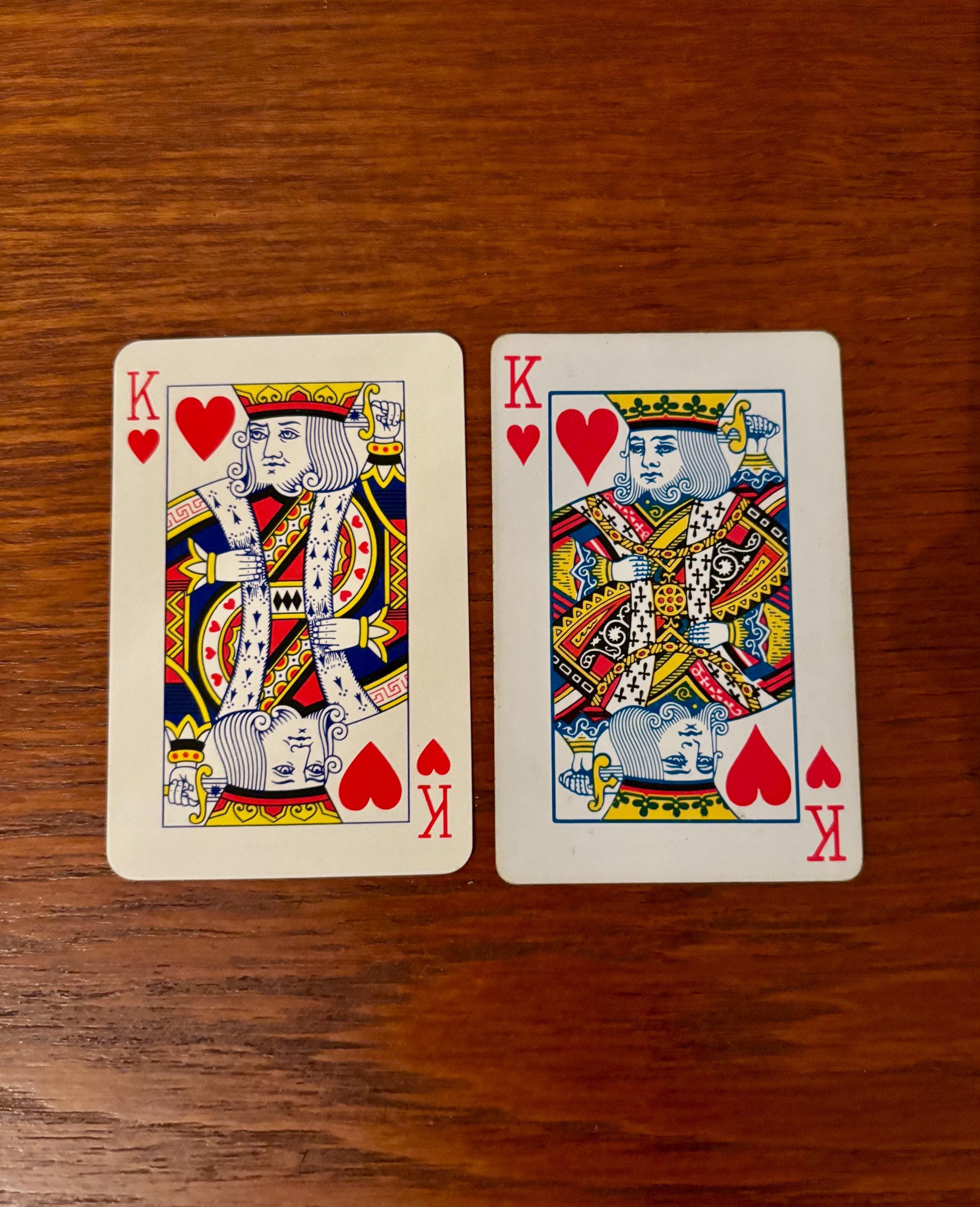 6 X King of Hearts Playing Cards | Assorted L Vintage | Single
