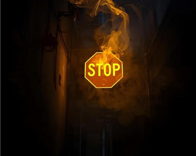 Stop Sign – AI Digital Download | Traffic Sign Art, Street Signs, Traffic Scene, Traffic Sign Illustration, Instant Download