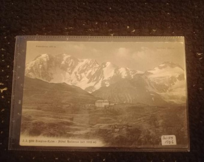 Original vintage postcard Simplon – Canton of Valais, Switzerland, historical postcard, mountain region, travel souvenir, collectible card