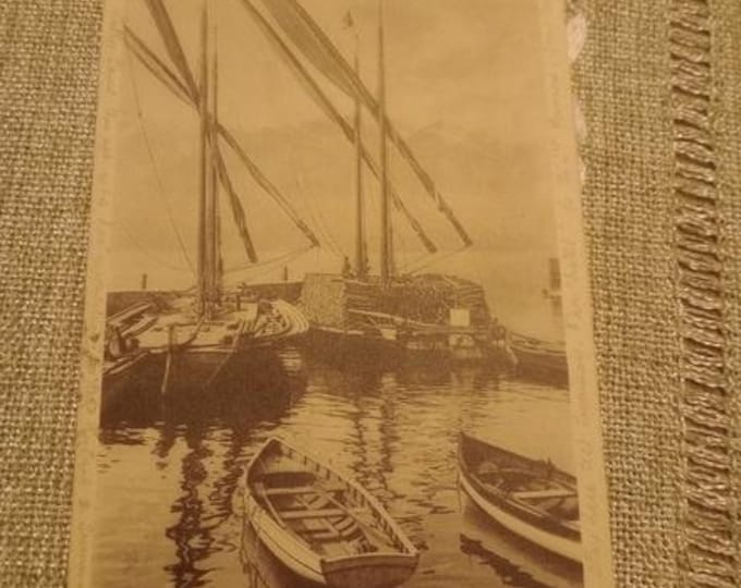 Original vintage postcard Vevey Le Port – Canton of Vaud, Switzerland, historical postcard, lake promenade, tourist souvenir, collector's card