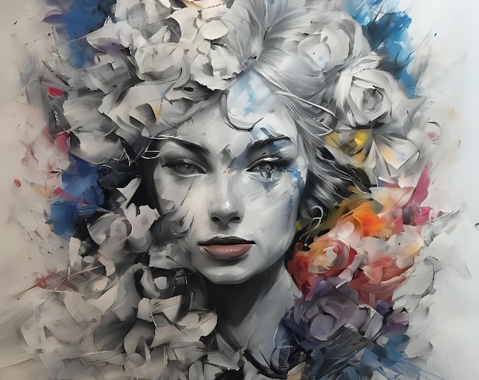 Digital Art by Women AI Powered Portraits for Your Home Creative Gifts