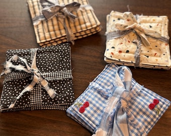 Reversible Fabric Coasters- Sets of 4