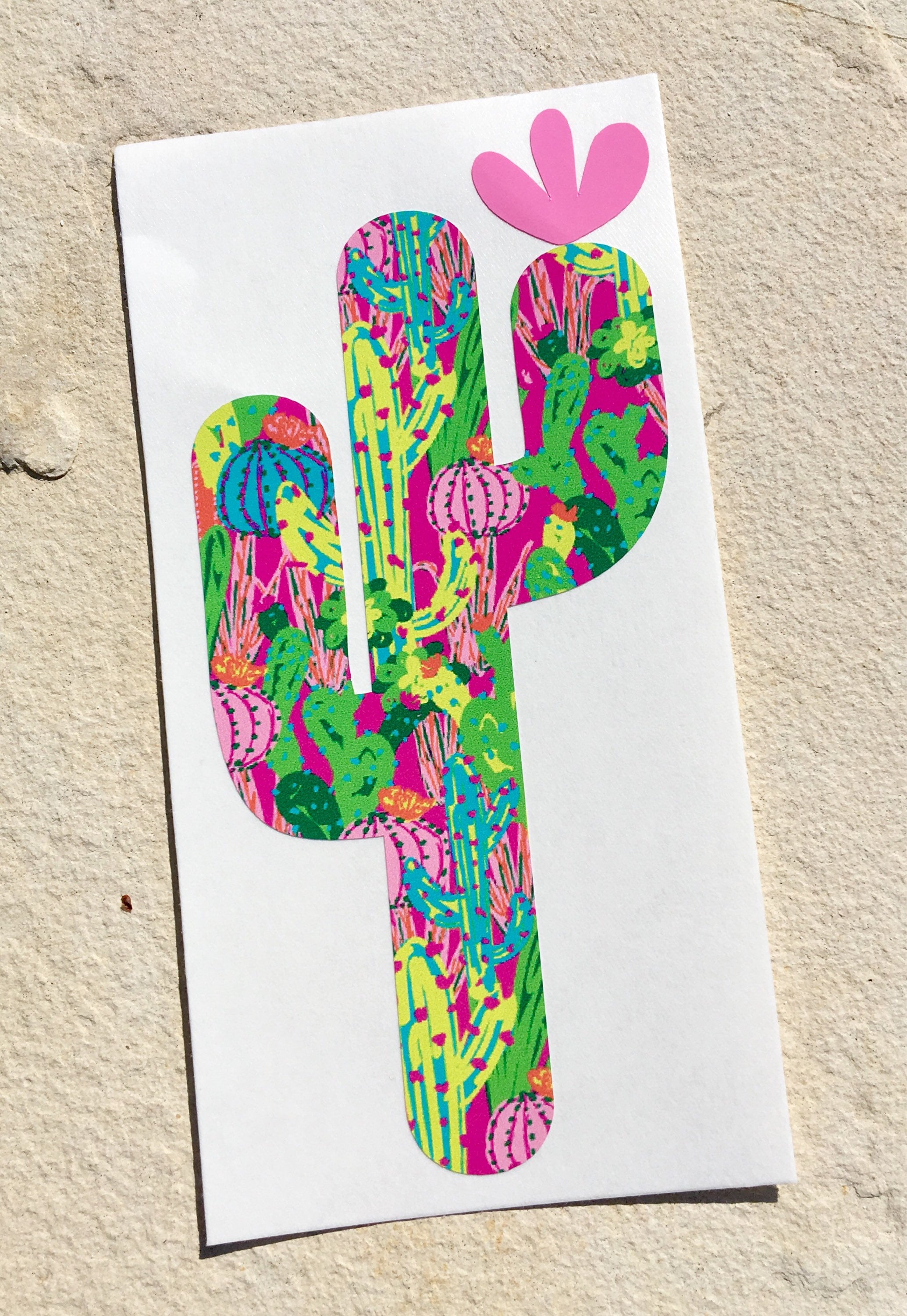 Cactus Decal Patterned Cactus Decal Cactus Sticker Vinyl Etsy