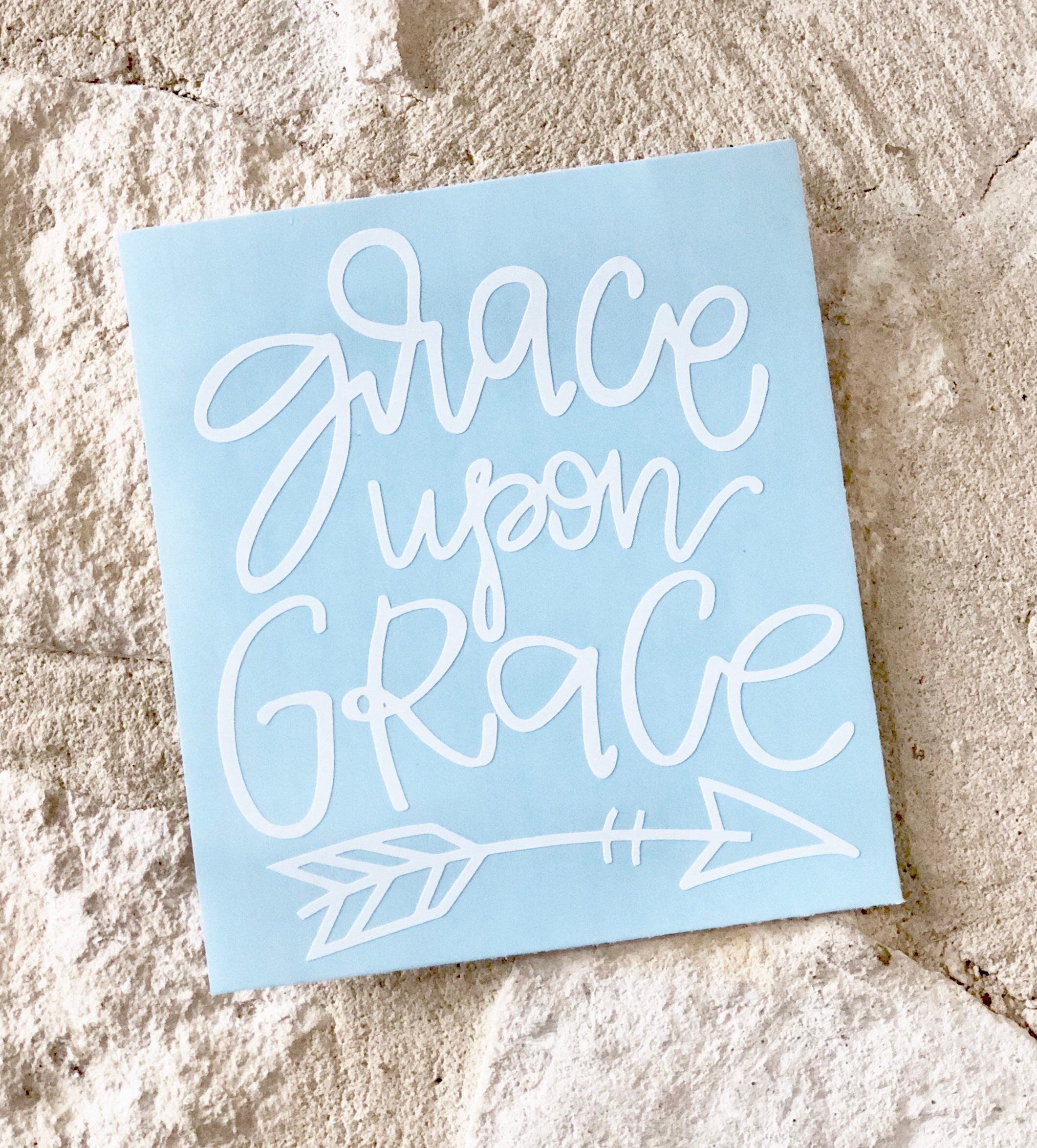 Grace upon Grace Grace Decal Christian Decal Spiritual Etsy