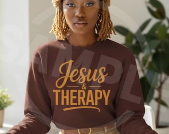 Faith PNG | Mental Health PNG | Inspirational PNG | Jesus and Therapy |Digital Download