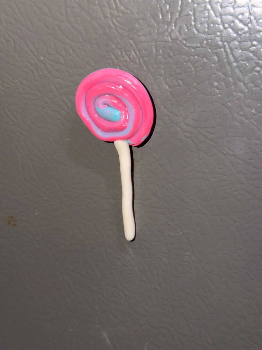 Handmade Polymer Clay Lollipop Magnet | Candy Swirl Mini Magnet | Cute ...