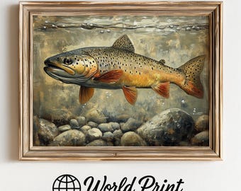 Greenback Cutthroat Trout Print - Rustic Mountain Stream Wildlife (Digital Download)