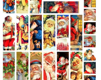 Christmas Slides V1, Fits Microscope Slides, Collage Sheet, Holiday Vintage Illustrations - Digital Download JPG File by Swing Shift Designs