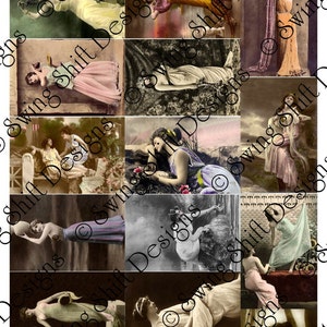 Beauties V3, Vintage Photos of Women Collage Sheet Digital Download JPG File by Swing Shift Designs image 2