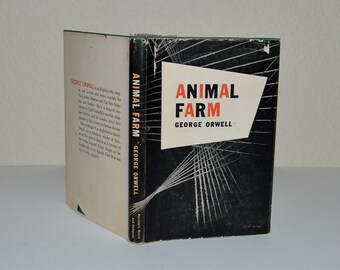 Animal Farm 1946 Early Ed. - George Orwell - Antique Hardcover / Dust Jacket - Original Promotional Insert