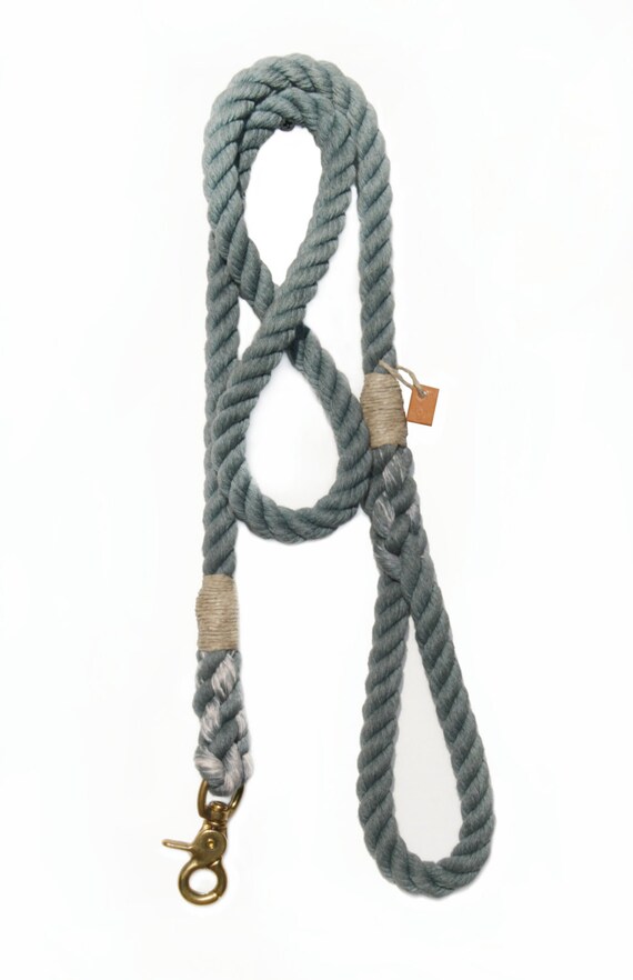 Items similar to Dog leash, pet accessory, animal supplies Grey rope