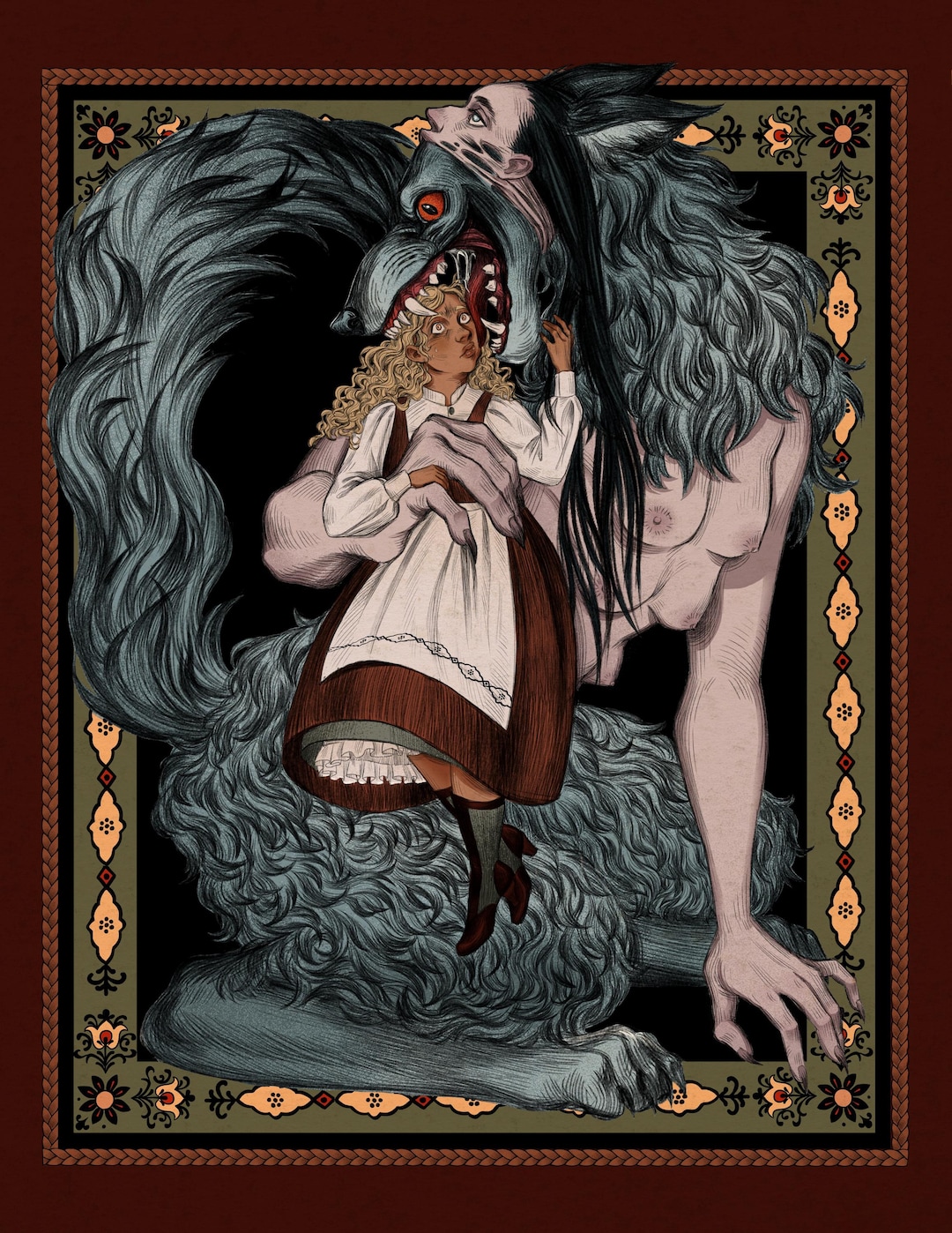 Werewolf Girlfriends - Print in Color and Black and White