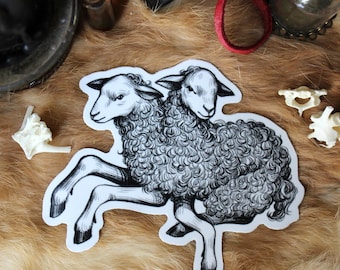 Two Headed Lamb - Werewolf Girlfriend Vinyl Sticker