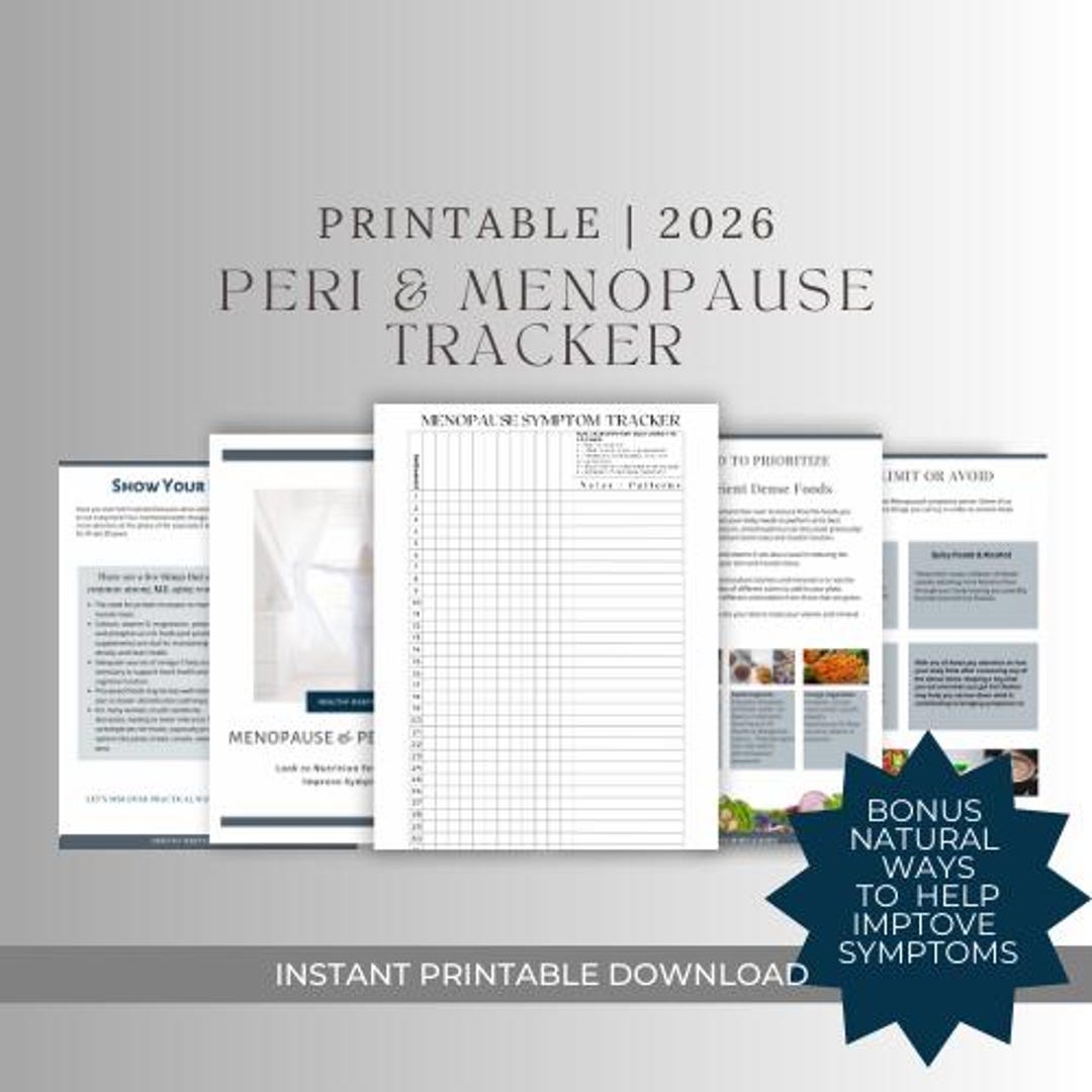 Menopause Symptom Tracker Printable | Perimenopause Tracker PDF ...