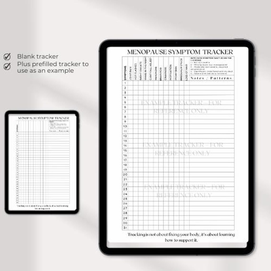 Menopause Symptom Tracker Printable | Perimenopause Tracker PDF ...
