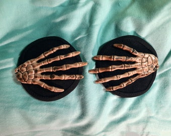 Skeleton Hands nipple covers pasties