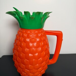 Vintage Minerware Plastic Orange Pineapple Pitcher