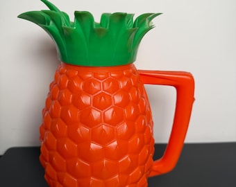 Vintage Minerware Plastic Orange Pineapple Pitcher
