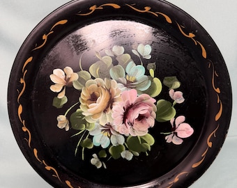 Hand painted toleware tray