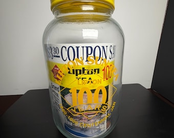 Vintage Lipton Sun Tea Glass Pitcher 100 Years With Original Flyer