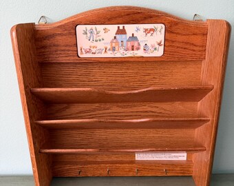 Vintage International Heartland Mail Sorter with 4 Key Hooks