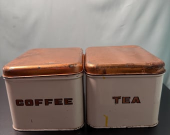 Cheinco vintage metalen thee- en koffiebus