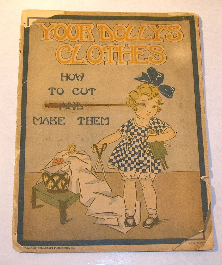 Original 1923 Your Dolly's Clothes How to Cut and Make Etsy