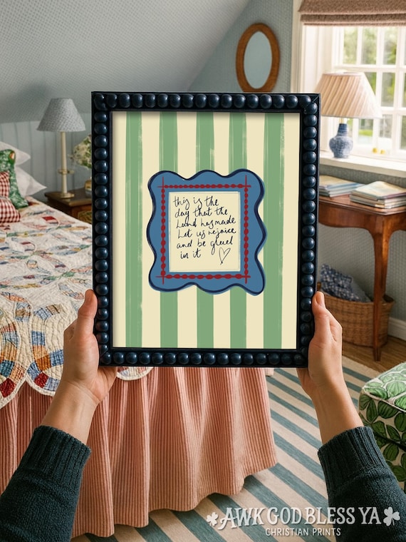 Christian wall art |Faith decor |Rejoice and be glad  |Irish prints |cottage core |faith art |christian gifts for women (unframed print)