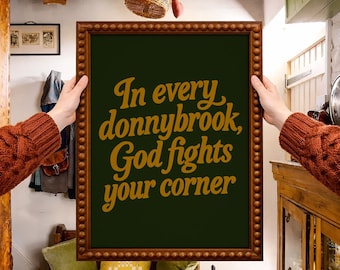 Arte cristã para parede | Impressões de fé | Em cada Donnybrook | Impressões irlandesas | Impressões feitas à mão | Decoração cristã para casa | Presentes cristãos (impressão sem moldura)